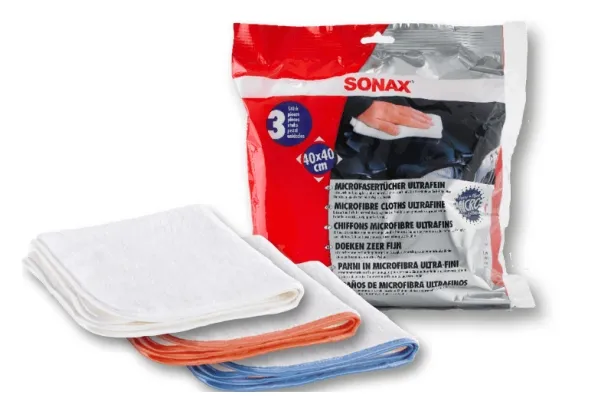 Sonax Mikrofiberklude (3 stk) 40x40cm