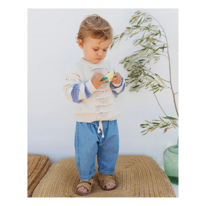 Búho Sarouel Denim Lin | Bleu jean