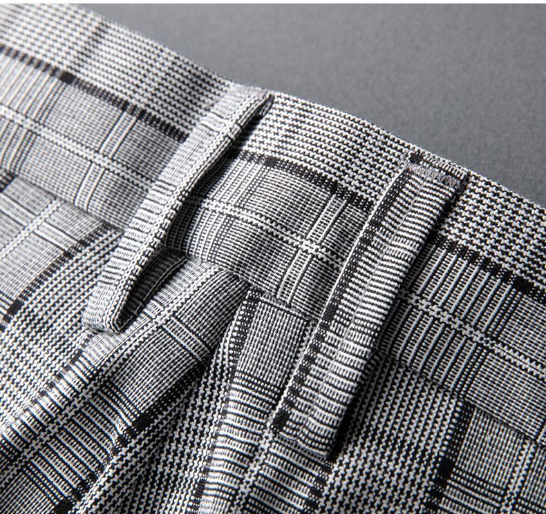Andrei - Geruite rechte broek met cropped pijpen
