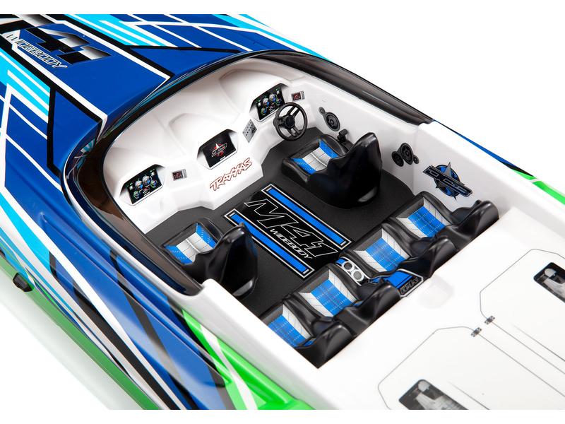 Traxxas M41 Widebody Catamaran Grün ARTR, 1:10 Katamaran Schnellboot mit Brushless Motor