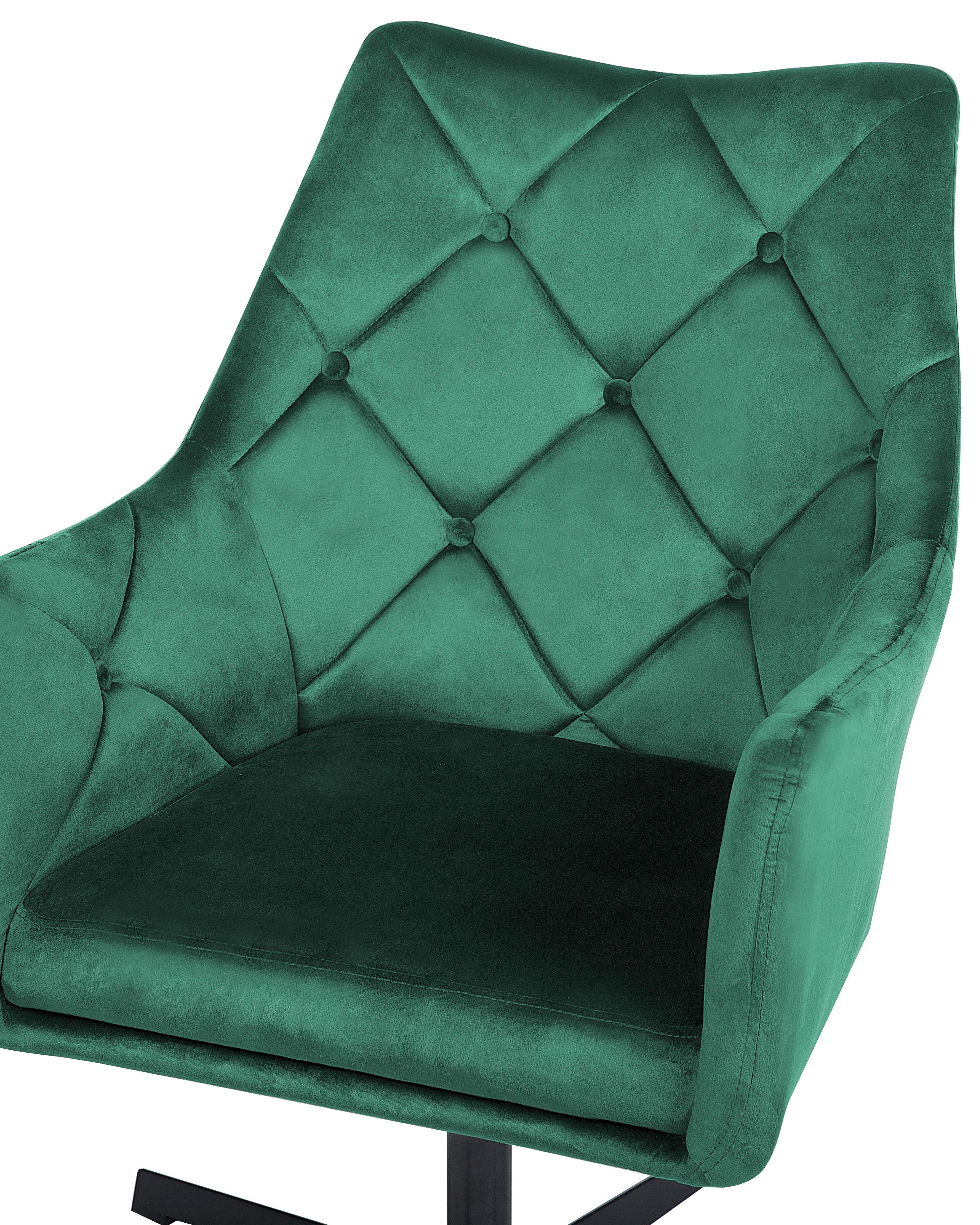 Draaifauteuil VAKSALA Fluweel Donkergroen