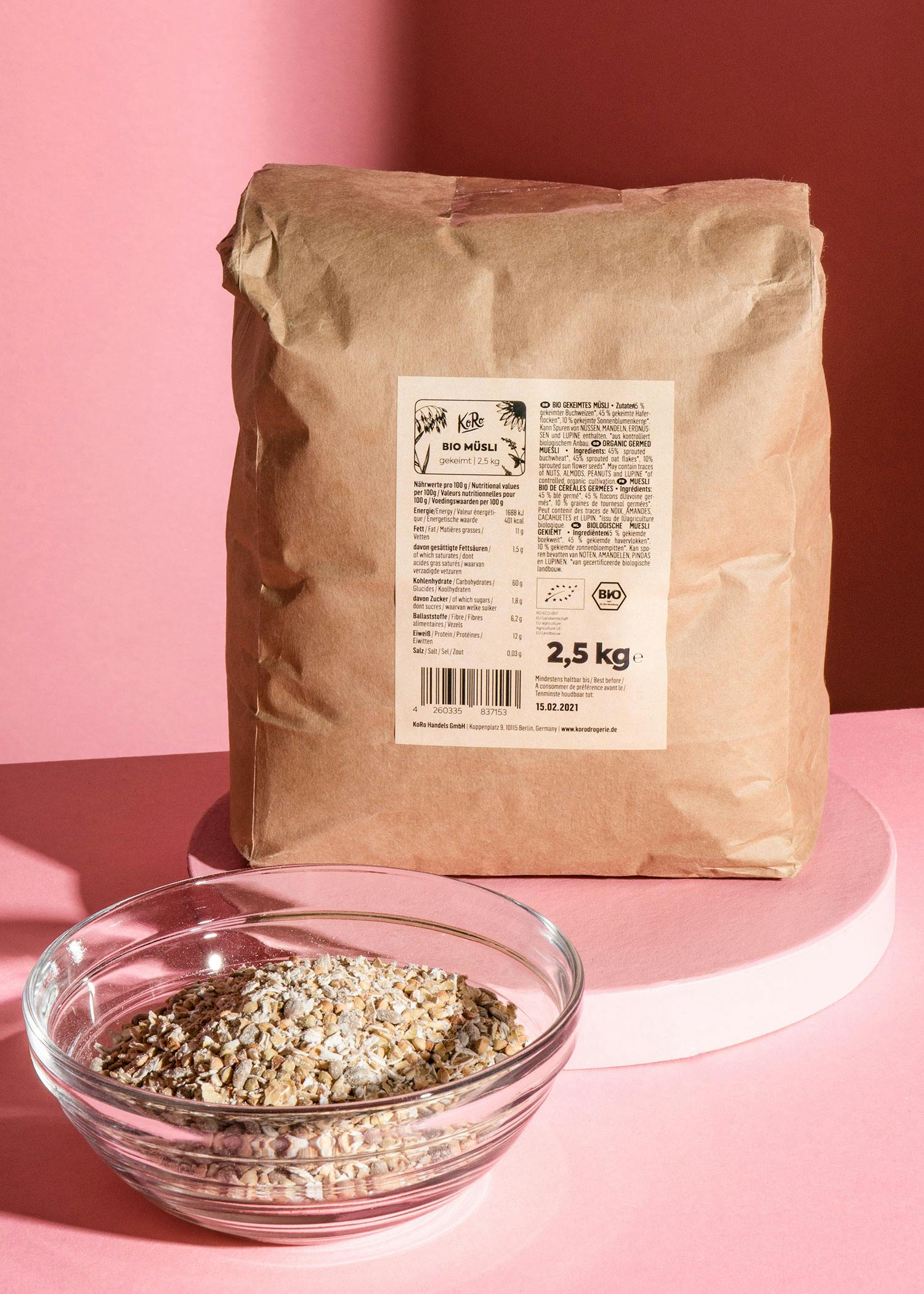 Gekeimtes Bio Müsli 2,5 kg