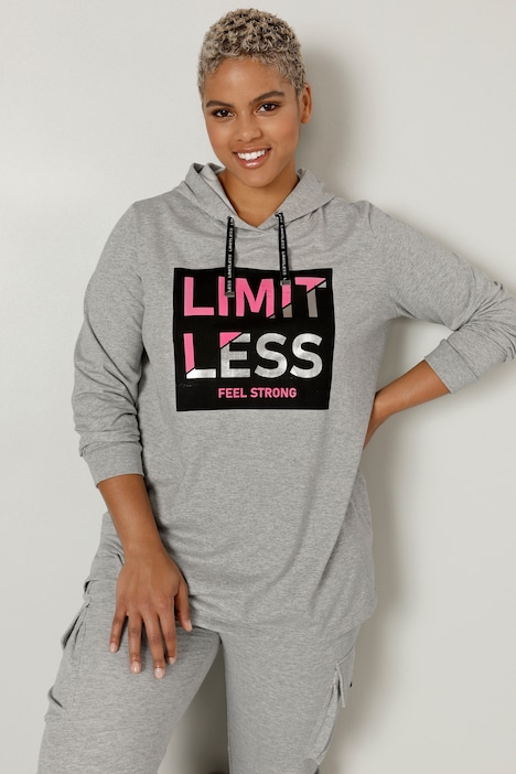 Hoodie, Schrift-Druck, Kapuze, Langarm
