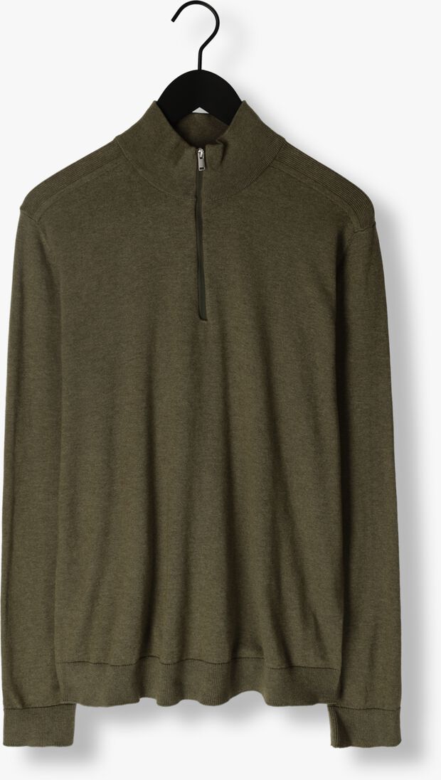 SELECTED HOMME donkergroene selected homme trui slhberg half zip cardigan b noos