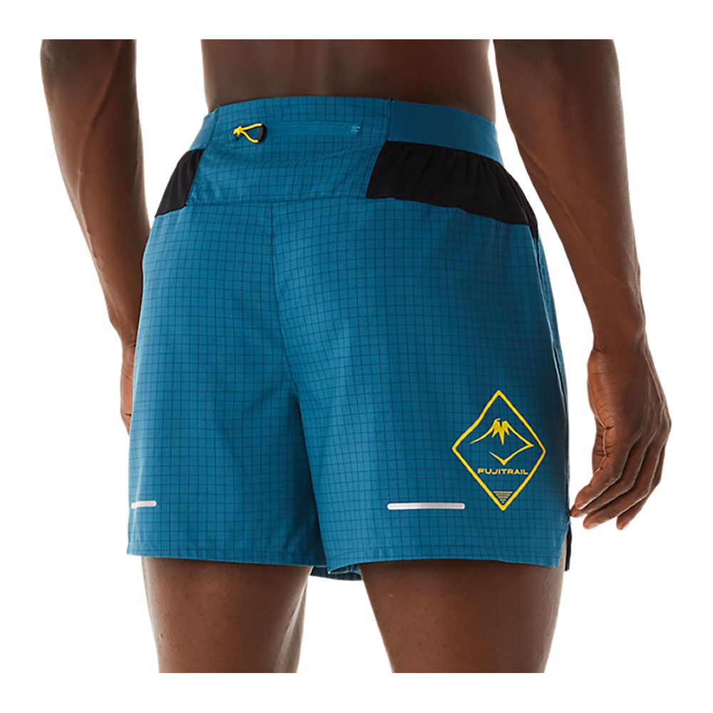 Asics FUJITRAIL LOGO - Short Homme ink teal/golden yellow