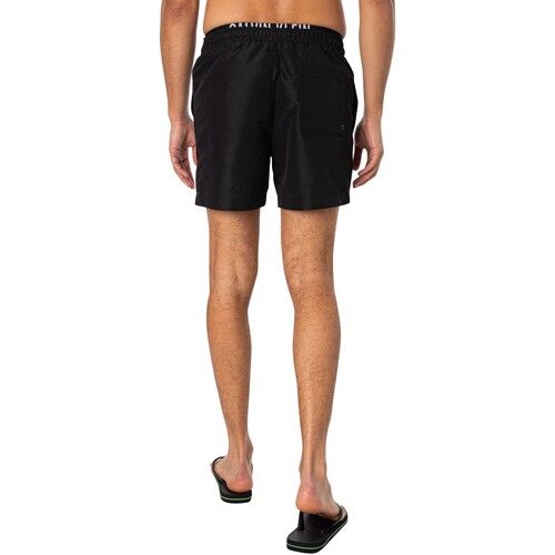 Calvin Klein Jeans - Shorts De Baño Con Cintura Doble Negro