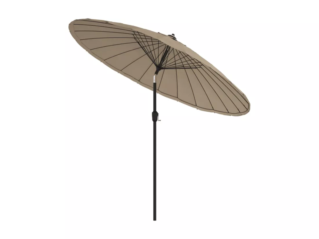 Parasol d'extérieur avec mât en aluminium 270 cm Taupe