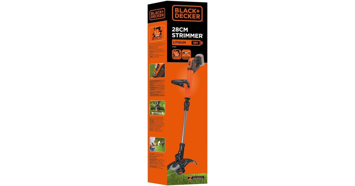 BLACK+DECKERAccu grastrimmer STC1820PCB  (Oranje/zwart, Accu niet inbegrepen)