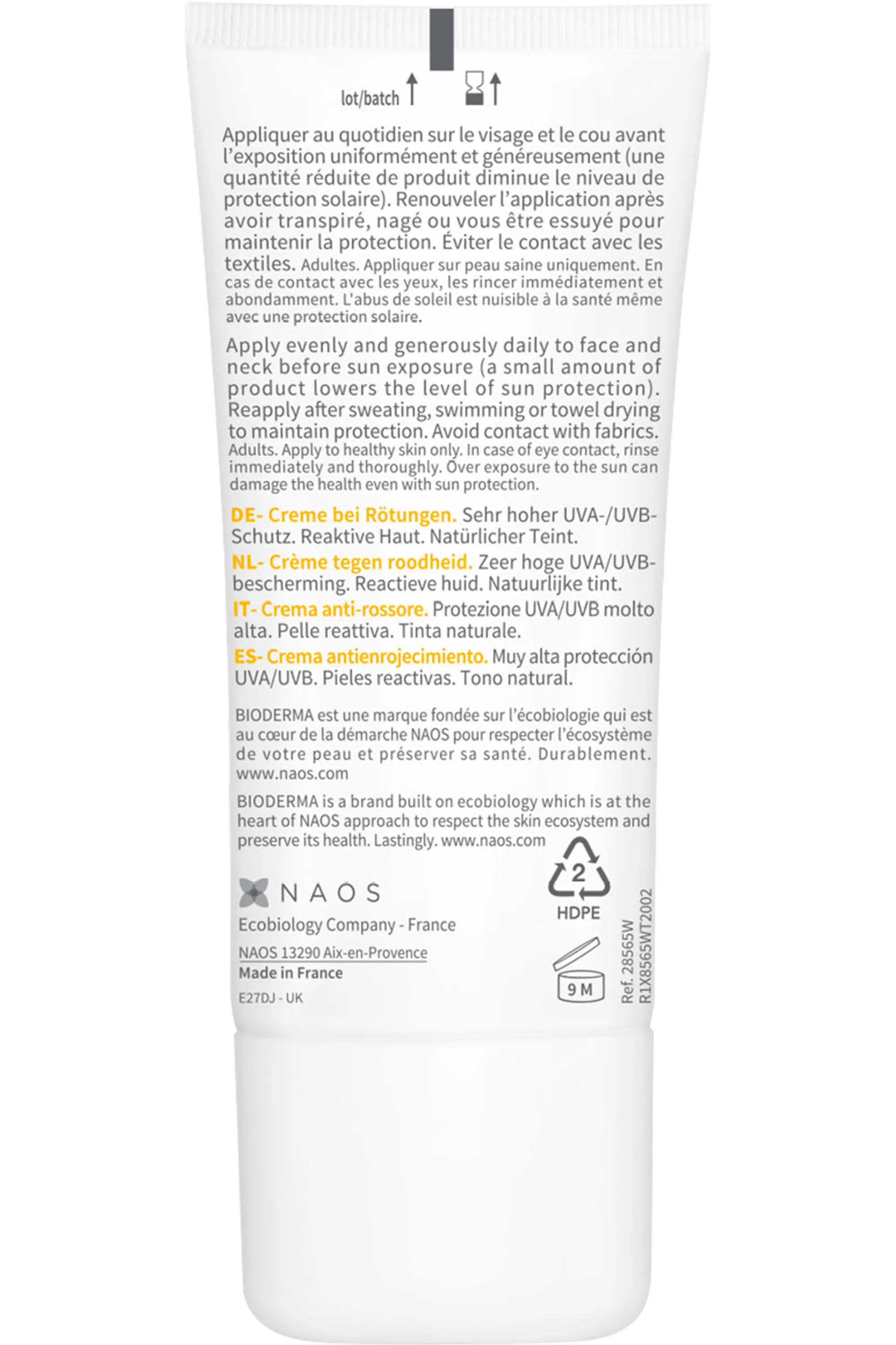 Bioderma Crème solaire teintée anti-rougeurs Photoderm AR SPF50+-30 ml