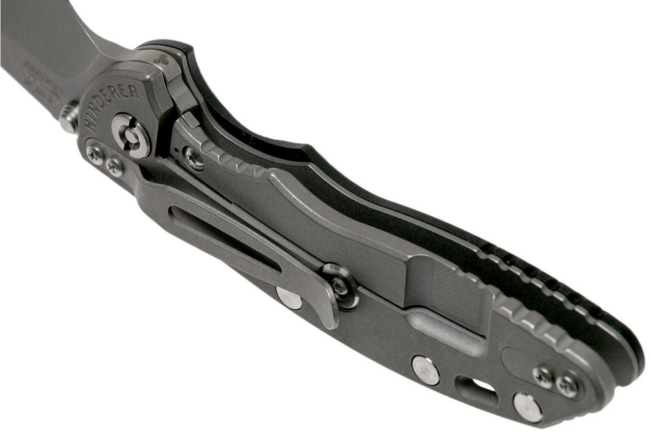 Rick Hinderer XM18 3,5” Non-Flipper Spearpoint Working Finish, Black G10