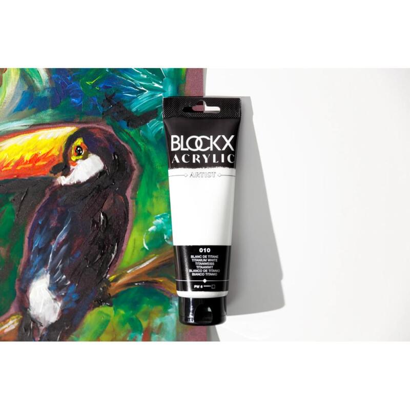 Peinture acrylique fine tube 120ml - Blanc de titane