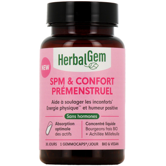 Herbalgem Gemmocaps SPM et Confort Prémenstruel Complément Alimentaire