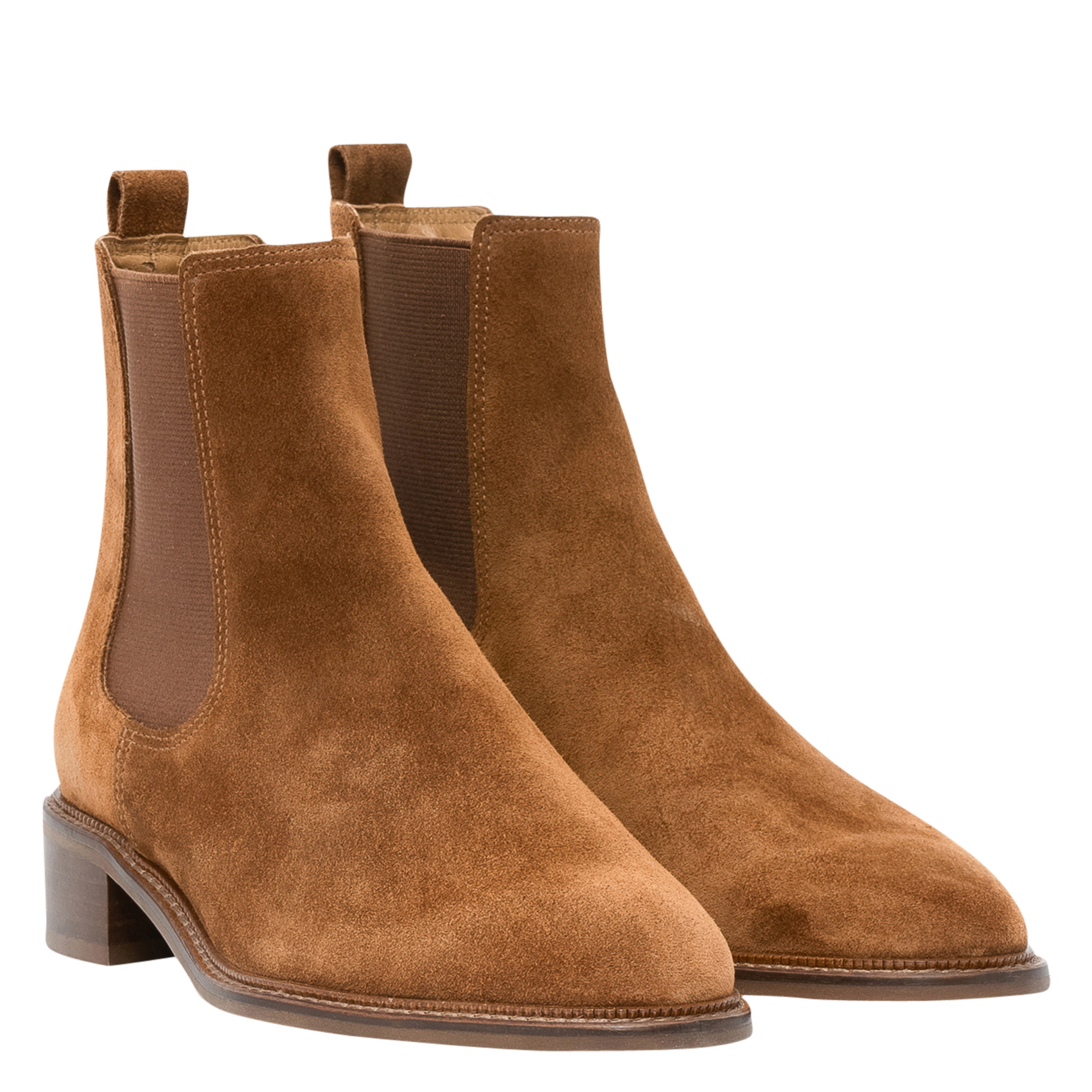 SELIA - Bottines en cuir velours| Marron
