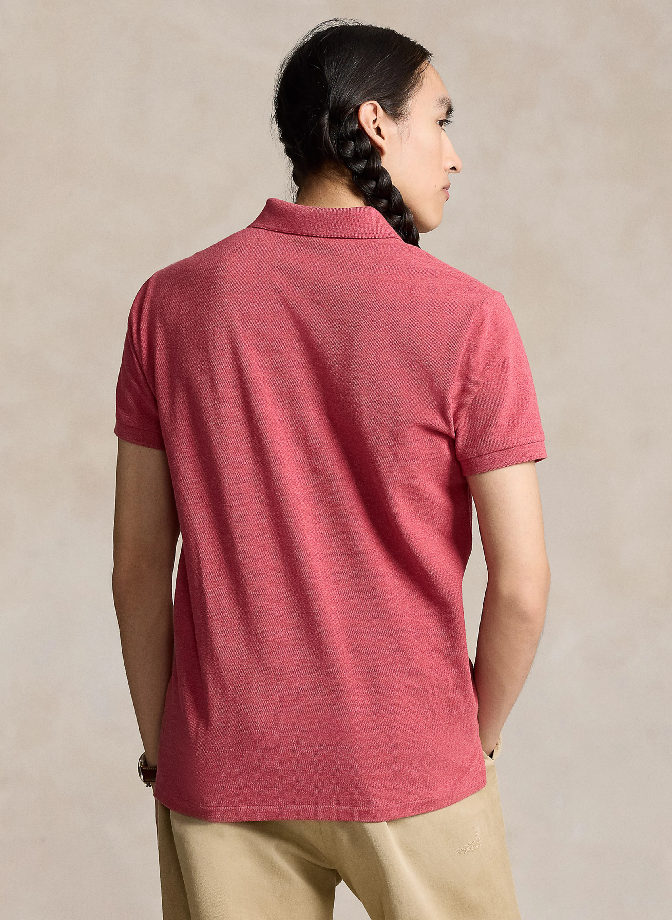 Polo slim-fit en coton | Rouge