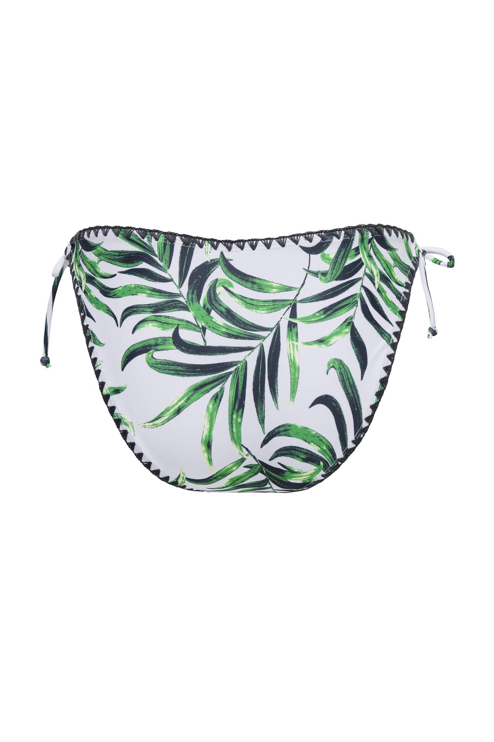 ONLY strik bikinibroekje ONLTRICIA wit/groen