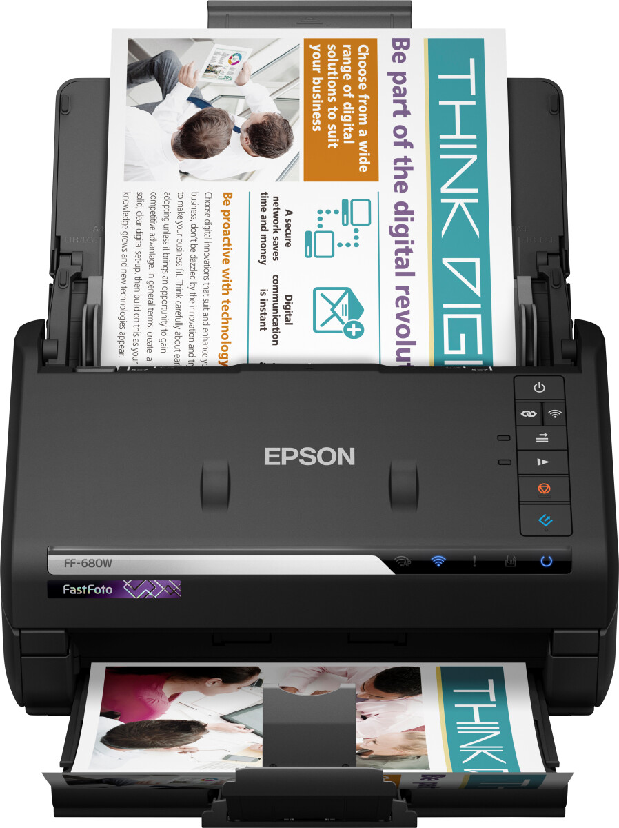 Epson Dual Face Scanner - 300 Dpi USB WiFi - Ff680W - Sort