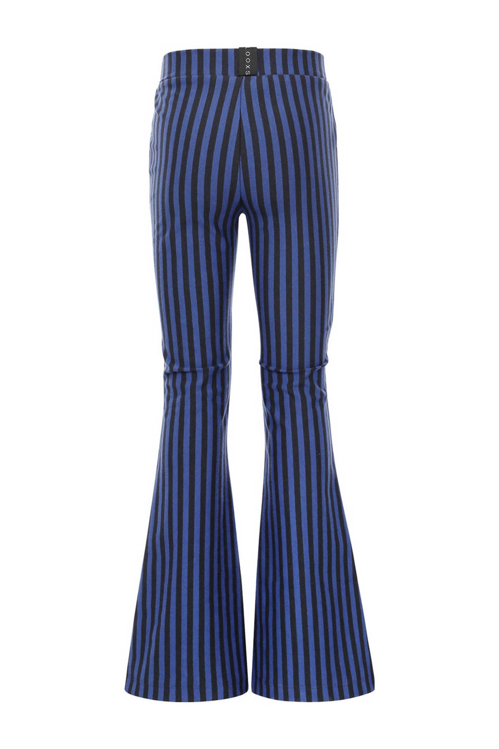 LOOXS gestreepte flared broek koningsblauw