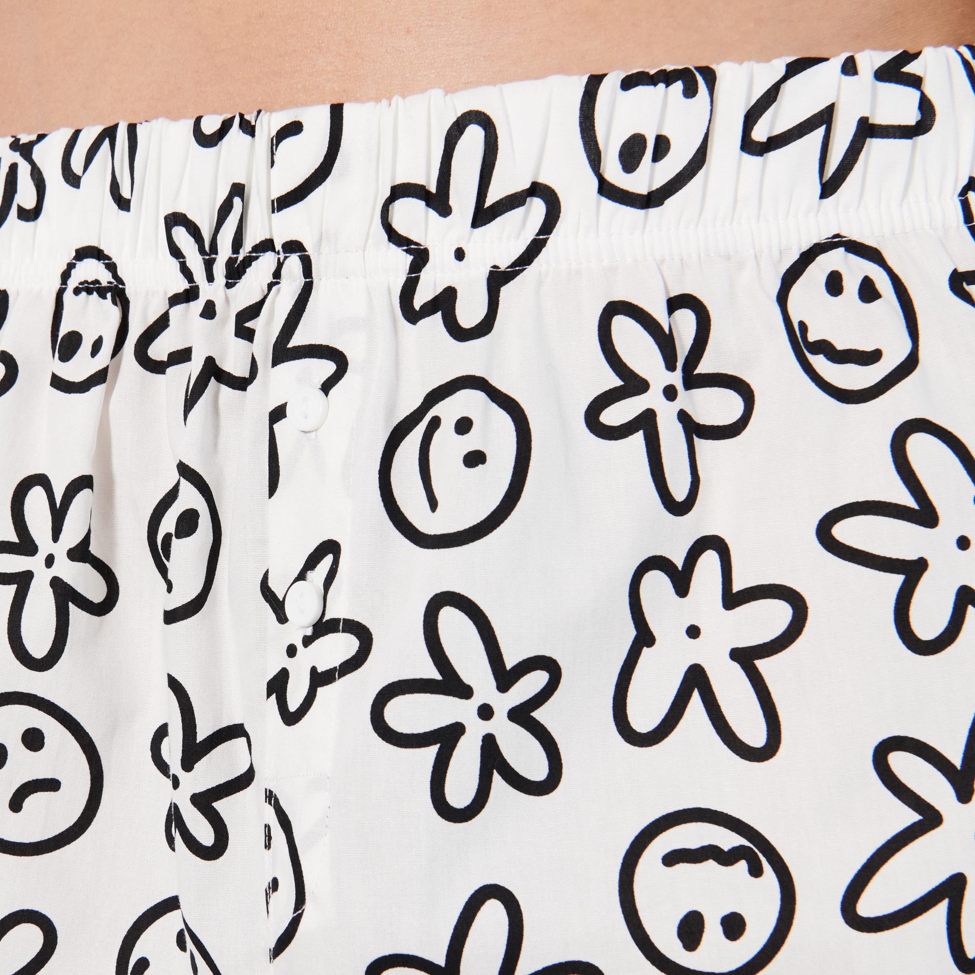 Caleçon à motifs smiley en coton