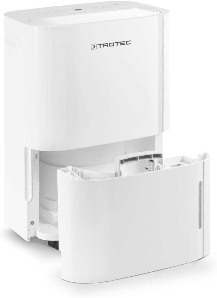 TROTEC TTK 54 E Déshumidificateur d'air, Déshumidificateur Electrique, Déshumidificateur Portable, Absorbeur d'humidité, Déshumidification Max. 18 l/j, pour 40 m² Max., Hygrostat intégré