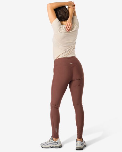 legging de sport femme marron foncé