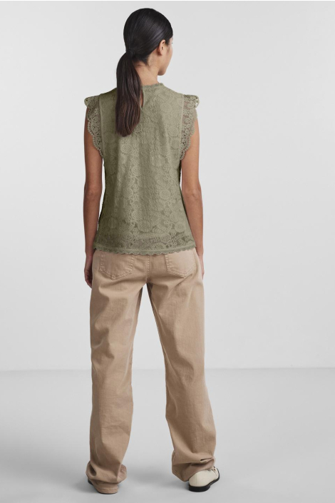 Pieces groene dames top
