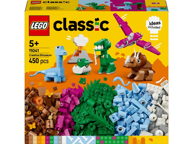 LEGO® Classic Kreative Dinosaurier 11041 Vielseitiges Konstruktionsspielzeug zur Förderung der Kreativität und Fantasie