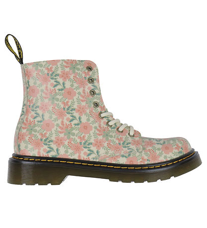 Dr. Martens Stiefel - 1460 Pascal - Cloud Cream m. Blumen