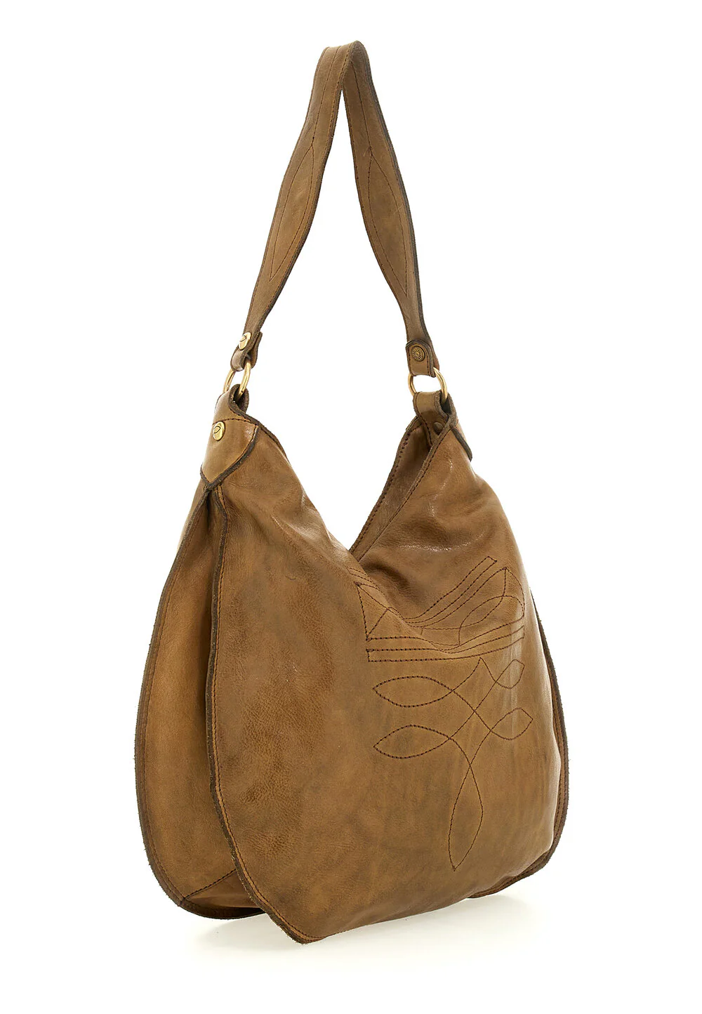 Campomaggi  Mini Threading læder skuldertaske - Burgundy
