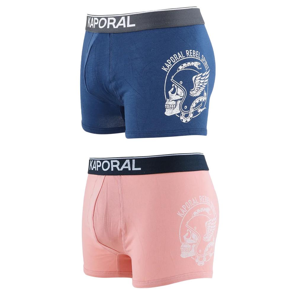 Kaporal X2 Boxers Bleu/Rose Homme Kaporal Tonye