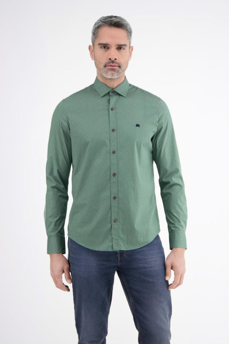 Lerros groene heren overhemd
