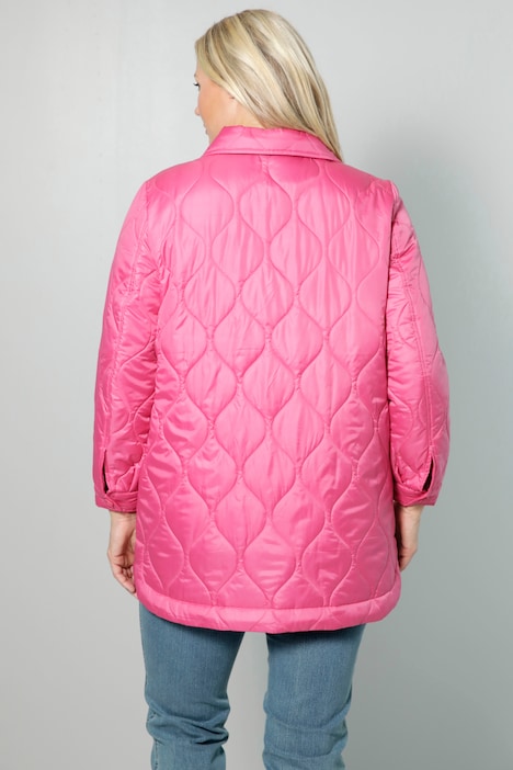 Steppjacke, Straight Fit, Hemdkragen, Langarm