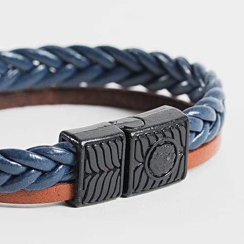 Bracelet Bleu Marine Marron
