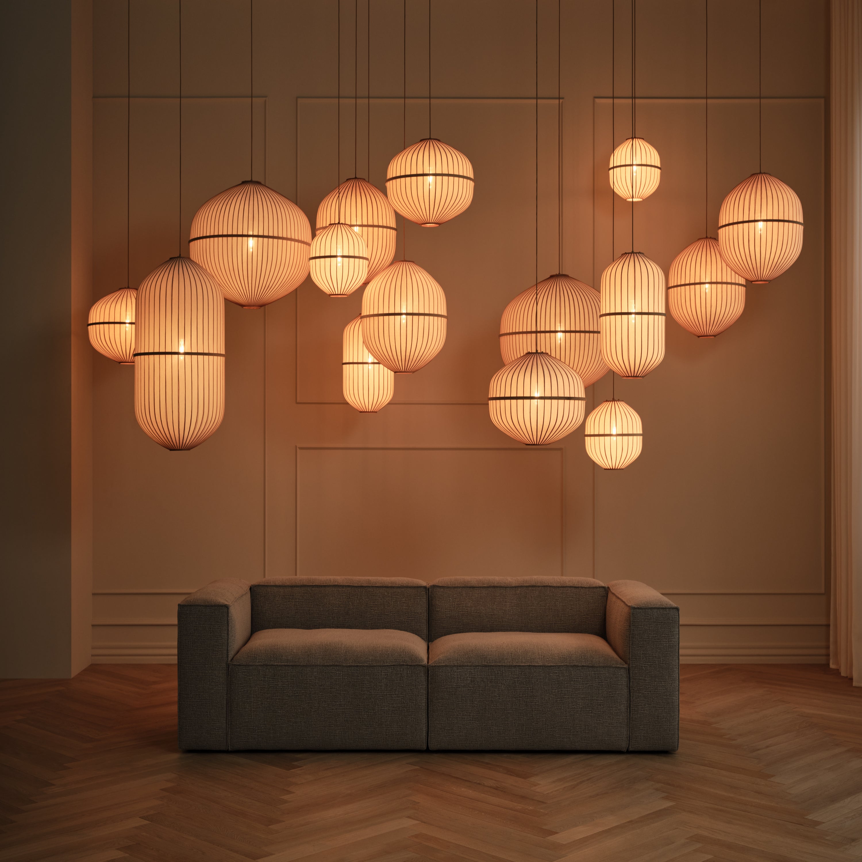 Bolia Lucén Hanglamp Ã 60 cm - Ellips - Geolied Hout