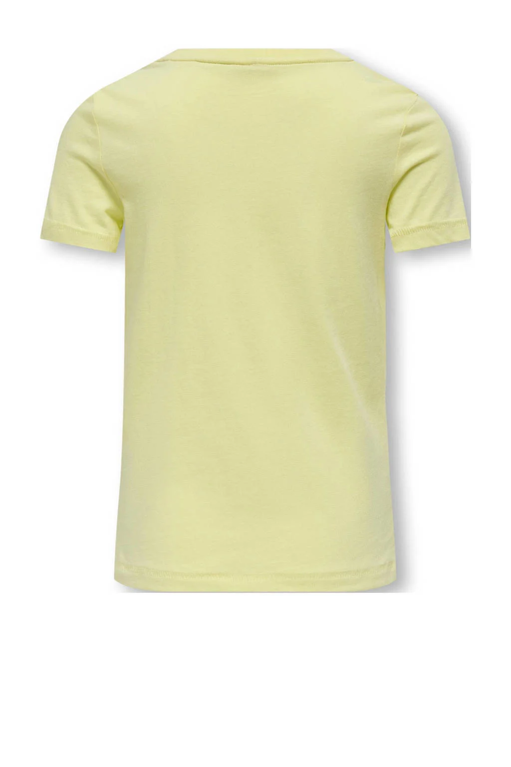 ONLY T-shirt KOGLOVELY LIFE met tekst lichtgeel