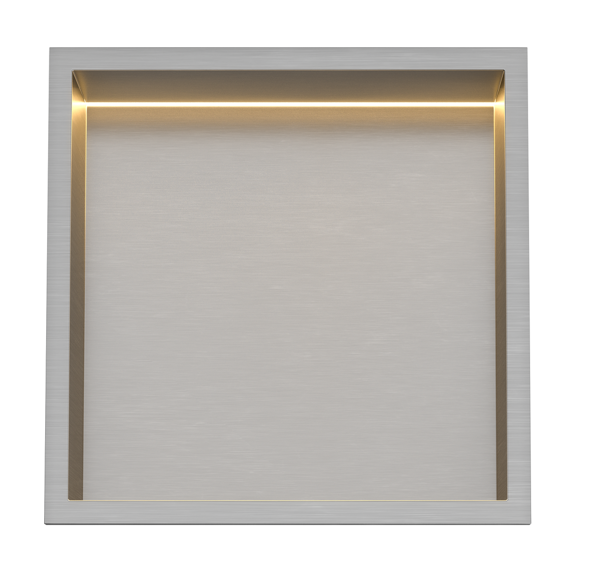Saniclear Lucio inbouwnis met LED verlichting 30x30cm RVS