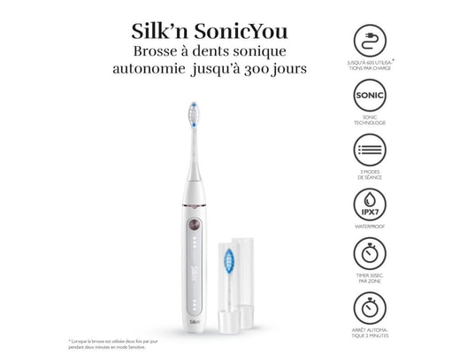SILK'N - Brosse à dent électrique sonicyou matt white bad sonique sy...