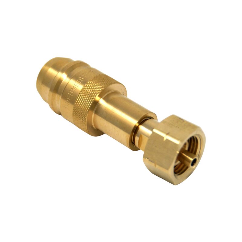DREHMEISTER Euronozzle LPG Adapter, Gasflaschen Adapter zum Befüllen von Gasflaschen W21,8x1/14 Zoll LH - 95mm