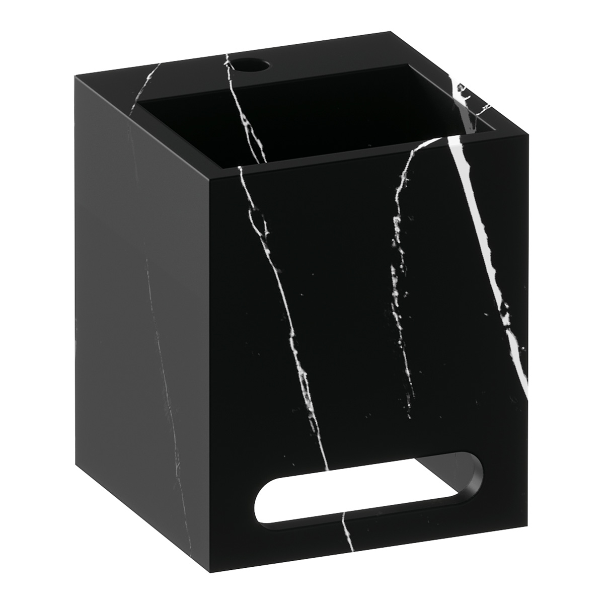 Brauer Nova vrijhangende fontein marmerlook 25cm met kraangat nero marquina