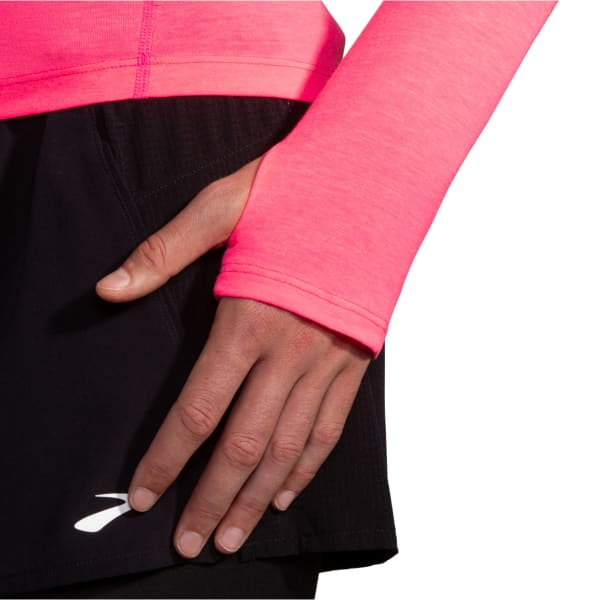 T-shirt trail BROOKS HIGH POINT LONG SLEEVE W NEON PINK