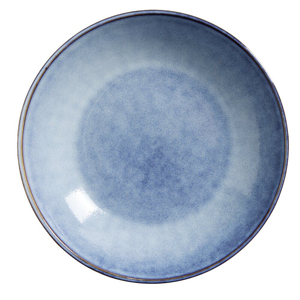 Bol grès bleu Ø21,5xH5,5cm