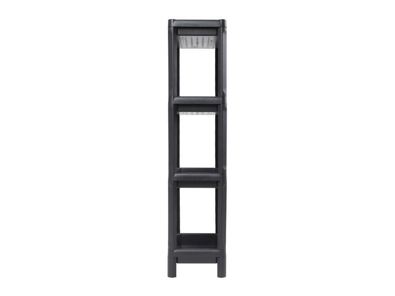 Toomax Regal Linda 38 x 100 cm Schwarz Vielseitiges und 4-stöckiges Mehrzweckregal