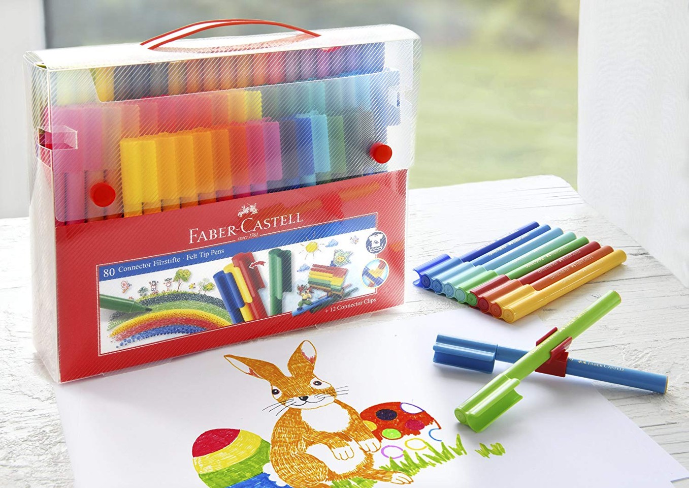 Faber-Castell - ​Kuffert med 80 connector tusser (155579)