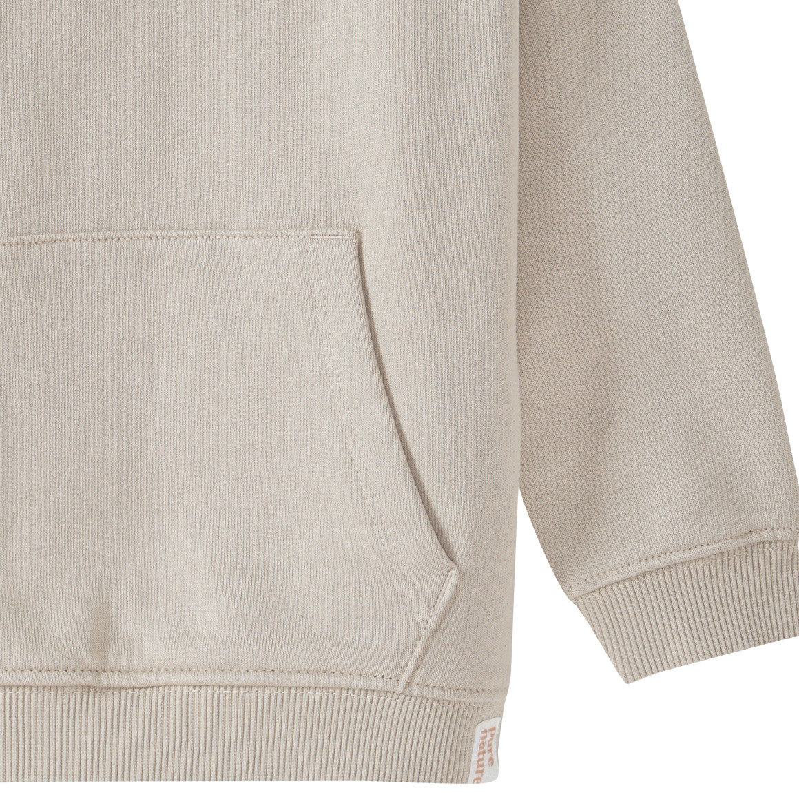 Topomini Pure Collection Baby Sweatshirt mit Kängurutasche hellbeige