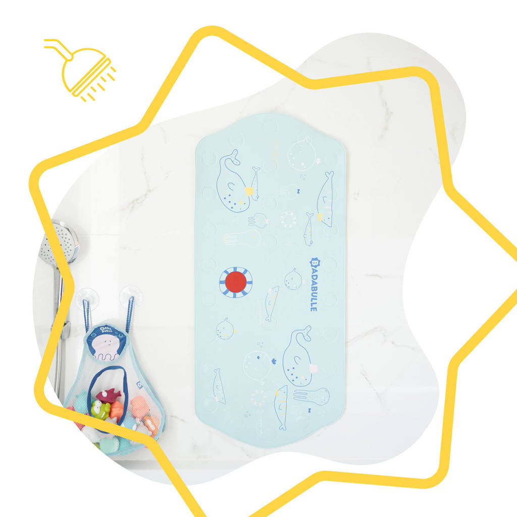 Fijne en leuke badmat!XXL badmat met temperatuurweergave