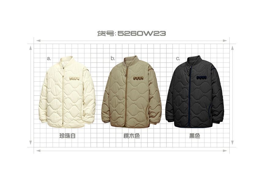 Newin - Unisex Details Gewatteerde Jas