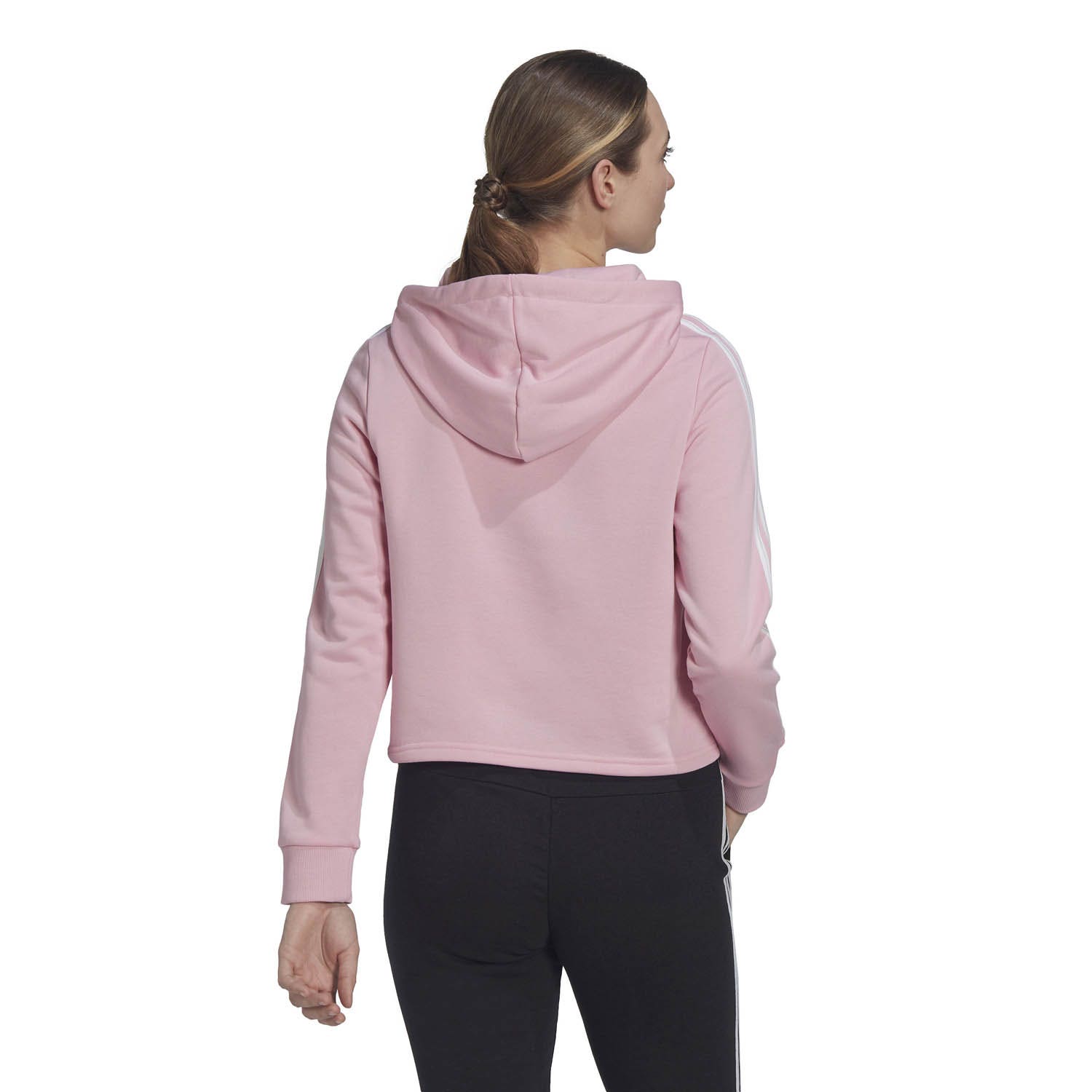adidas  3 Stipes Cropped Hoodie