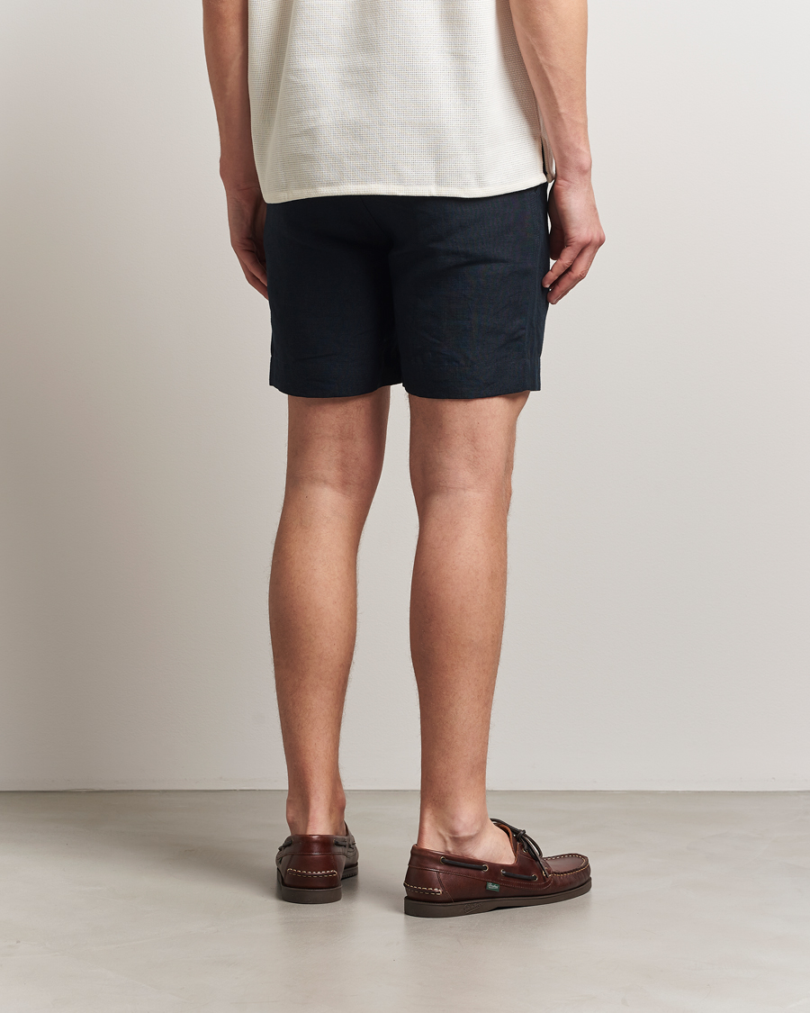 Peregrine Grange Linen Shorts Navy