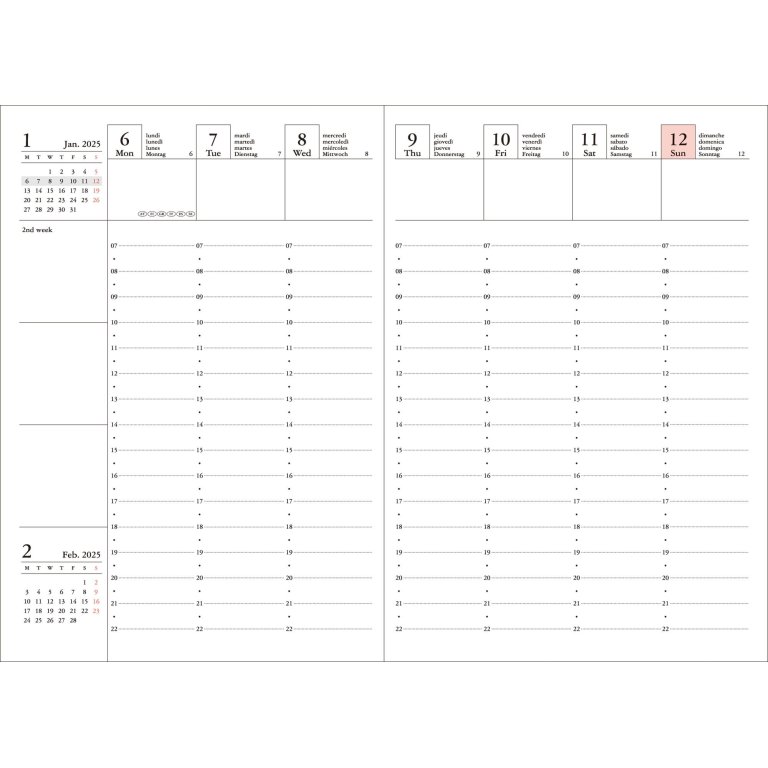 Mark's Wochenkalender 16 Monate Gradient