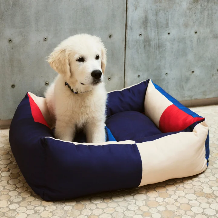HAY - Hundebett, M, rot / blau