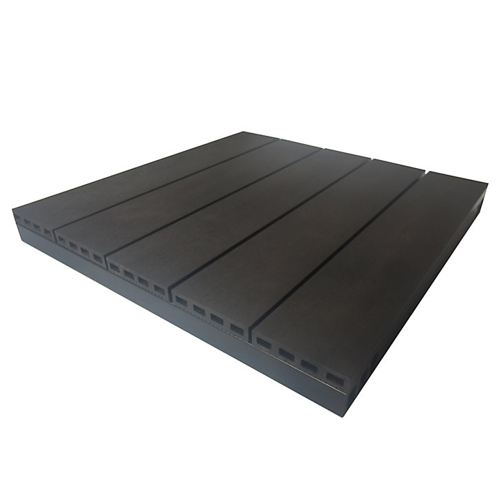 Dalle de terrasse composite anthracite 50 x 50 cm